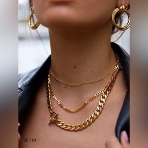(New) LUCY WILLIAMS T-BAR CHUNKY CHAIN NECKLACE